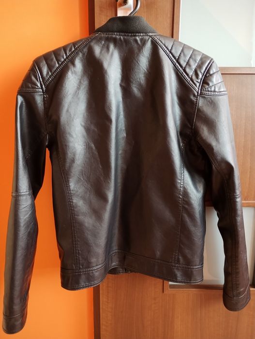 Kurtka skórzana czarna 164