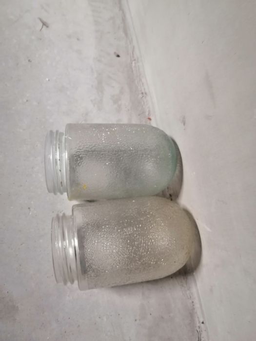 Szklane klosze do lamp PRL