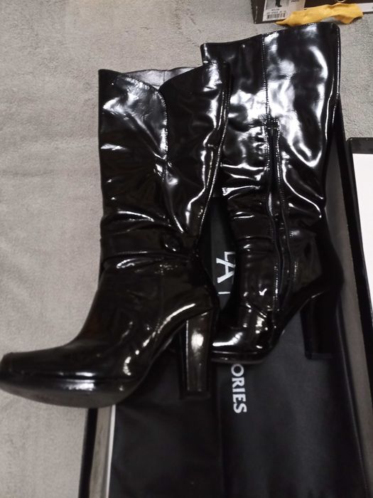 Botas em Verniz Preto, N.º 37 - Lanidor - novas