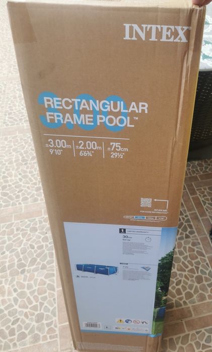 Piscina Intex 3x2x0,75m Nova e Selada