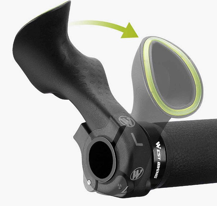 WESTBIKING Rogi Rowerowe Ergonomiczne 95g/100mm Uniwersalne Odblaskowe