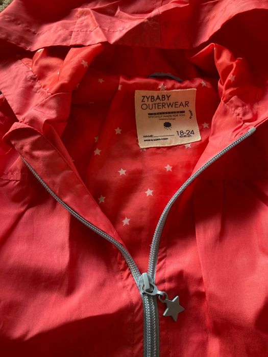Corta Vento Impermeável Zippy, Coral 18-24M
