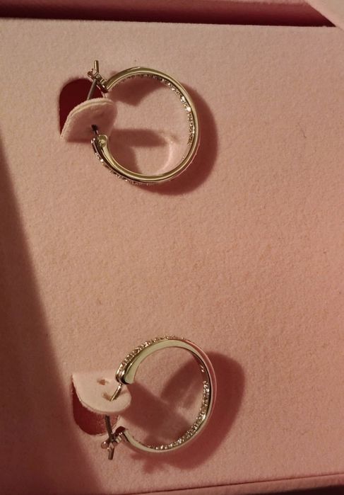 Brincos Swarovski argola Sommerset Brancos