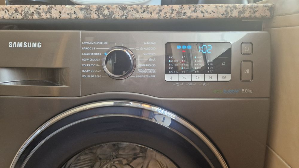 Máquina lavar roupa Samsung 8kg inox