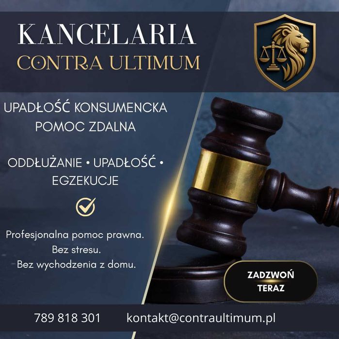 Upadłość konsumencka – profesjonalny wniosek, pomoc zdalnie