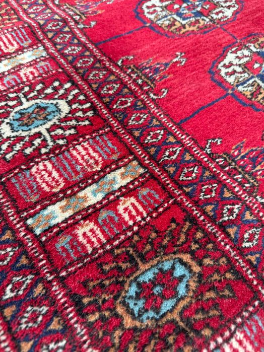 Pakistańska Buchara Chodnik Ręcznie Tkany Wełniany 384x80