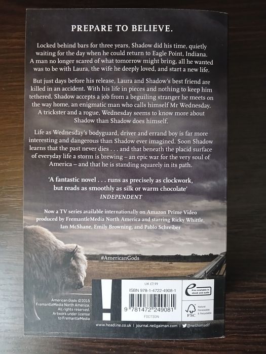 American Gods - Neil Gaiman. (Книжка ангоійською мовою)