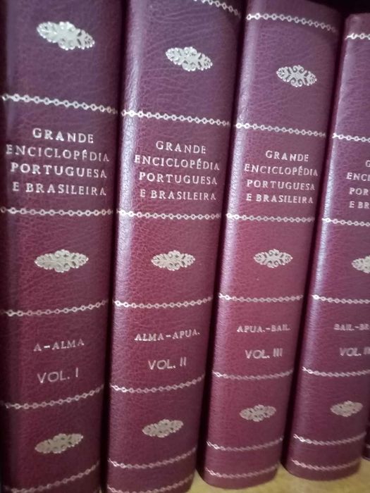 livro: “Grande enciclopédia portuguesa e brasileira” (sete volumes)