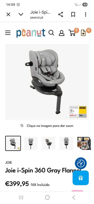 Cadeira bebé auto 360° isofix