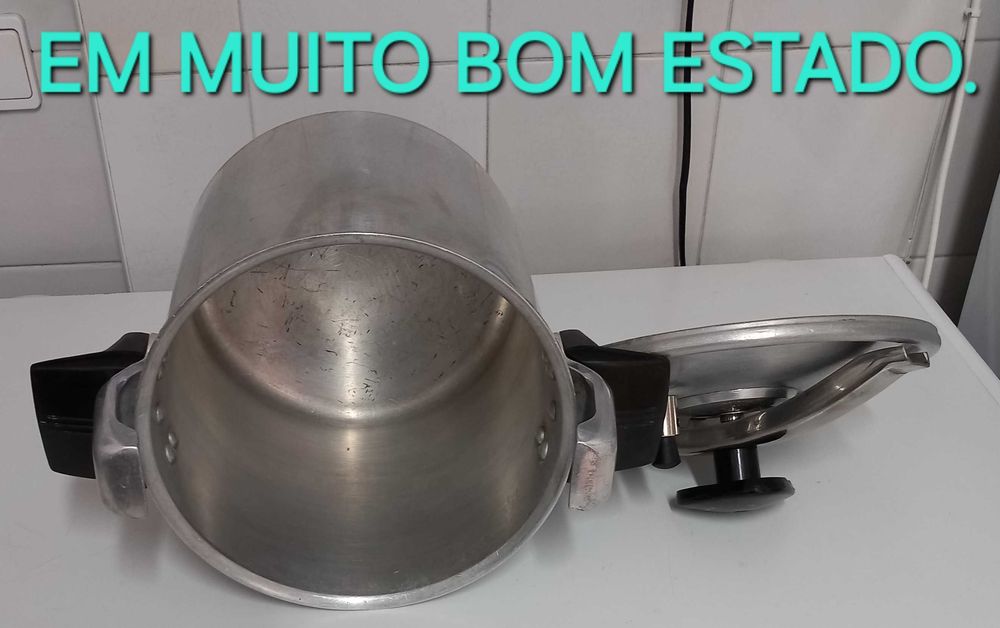 PANELA DE PRESSÃO Made in PORTUGAL SILAMPOS DE 8 Lts.Casa Cozinha Restauração.