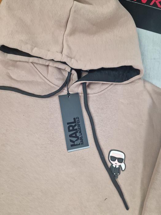 Męska bluza z kapturem Karl Lagerfeld mały znaczek premium M-XXXL