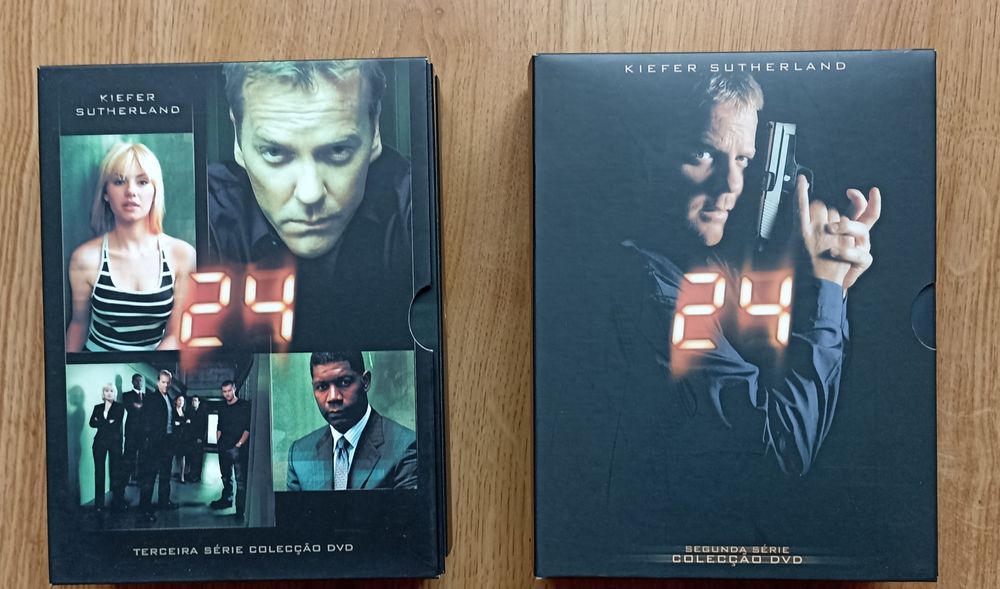 Série "24" - 2 box de 7 DVDs- temporadas 2 e 3