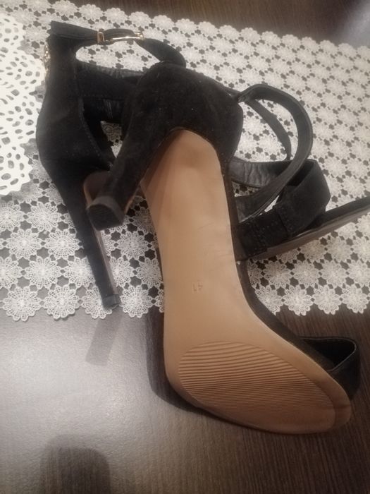 Szpilki sandałki sexy czarne rozm. 41
