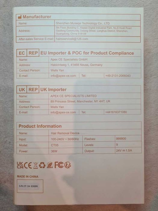 Depilator laserowy z chłodzeniem, bezbolesne urządzenie do depilacji