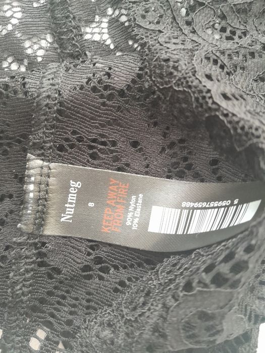 2 pak pary majtki brazyliany figi koronkowe S 36 Nutmeg czarne