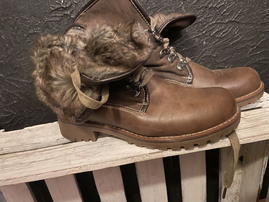 Buty ocieplane botki Clara Barson cieple z futerkiem 37
