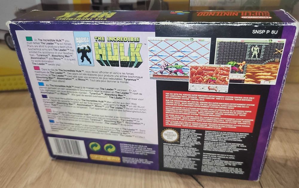 Gra The Incredible Hulk - NINTENDO SNES - DB stan Komplet +Protektor