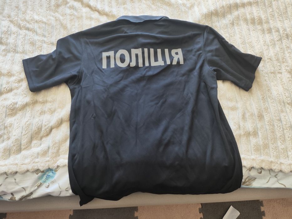 Футболка поло поліція темно синя