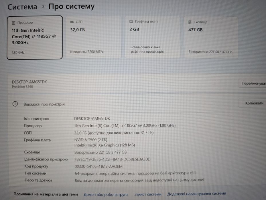 Ноутбук Dell pricesion 3560