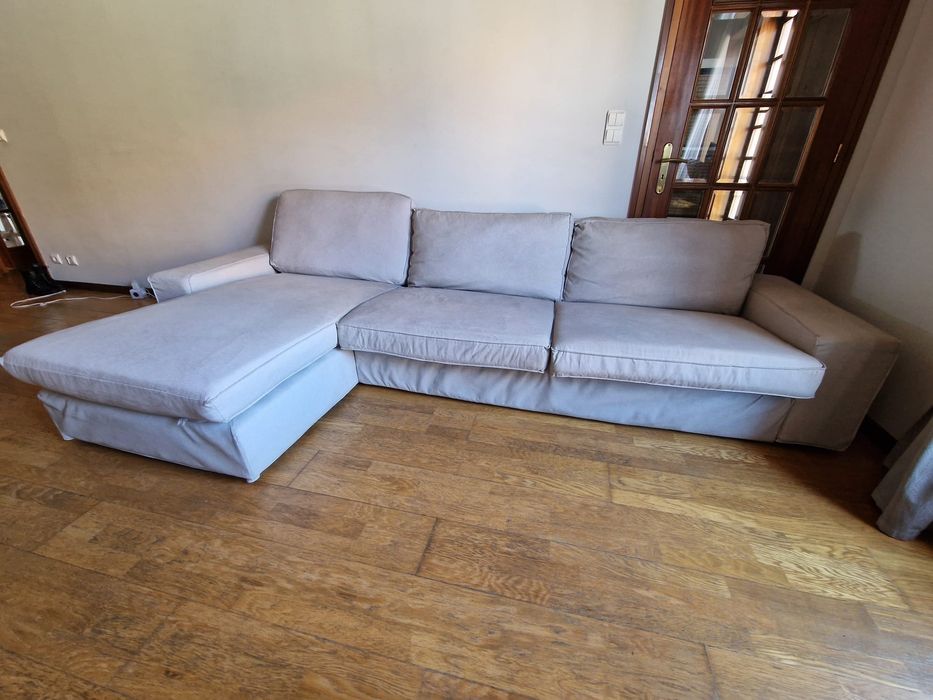 Sofá IKEA KIVIK (3 lugares + chaise longue) – muito confortável