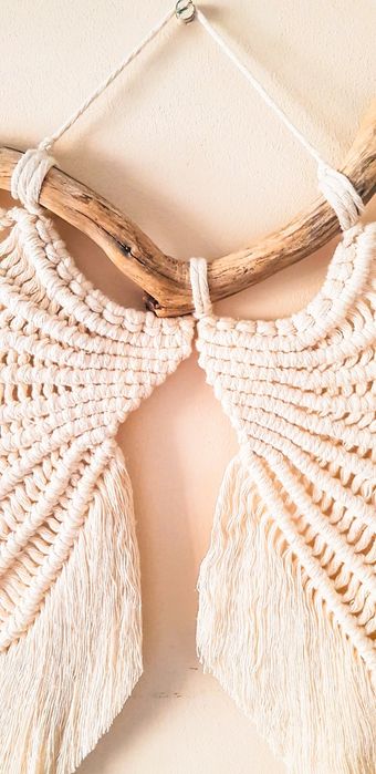 Asas de anjo em Macrame