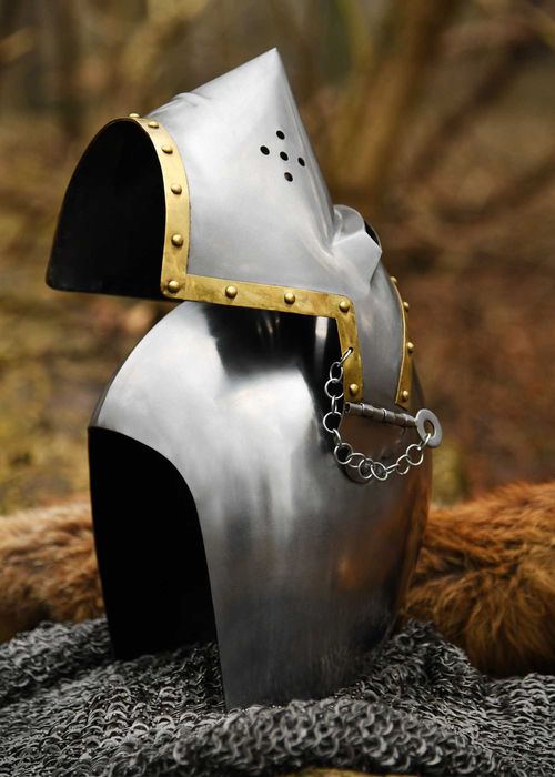 Hełm Basinet Hounskull przyłbica, stal 1,6mm LARP