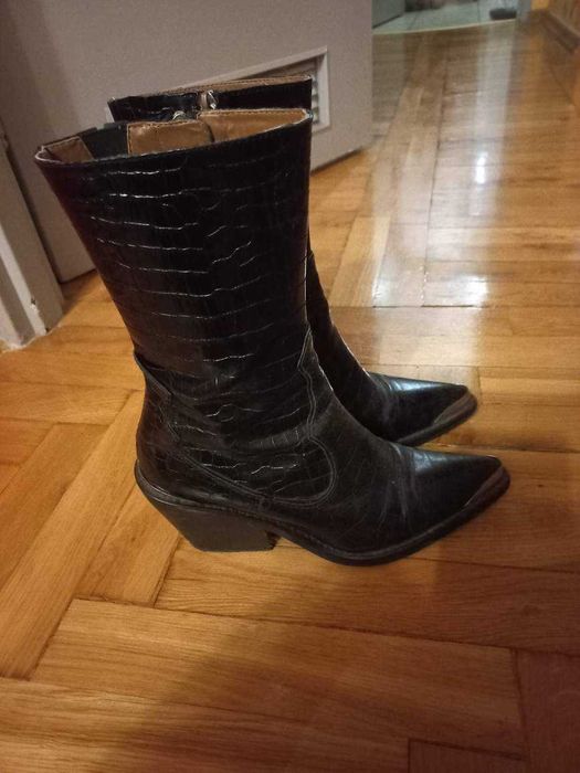Eleganckie skórzane buty damskie, rozmiar 37