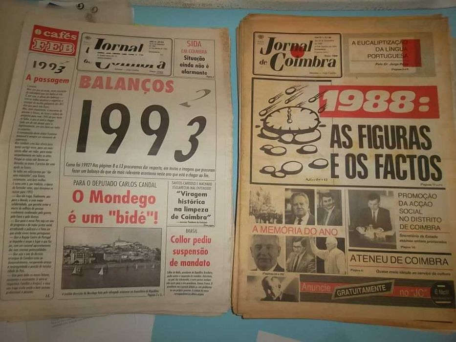 Jornal de Coimbra - 75 exemplares dos anos 80 e 90