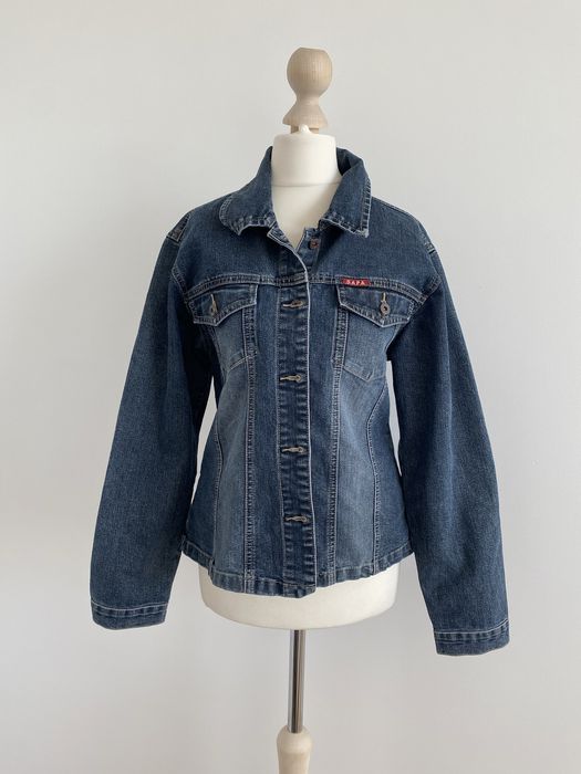 Jeansowa luźna kurtka M 38 L 40 sapa vintage 00s