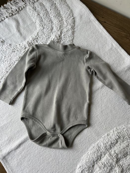 Боді на довгий рукав висока горловина,легенький фліс 8-12 м 80 см