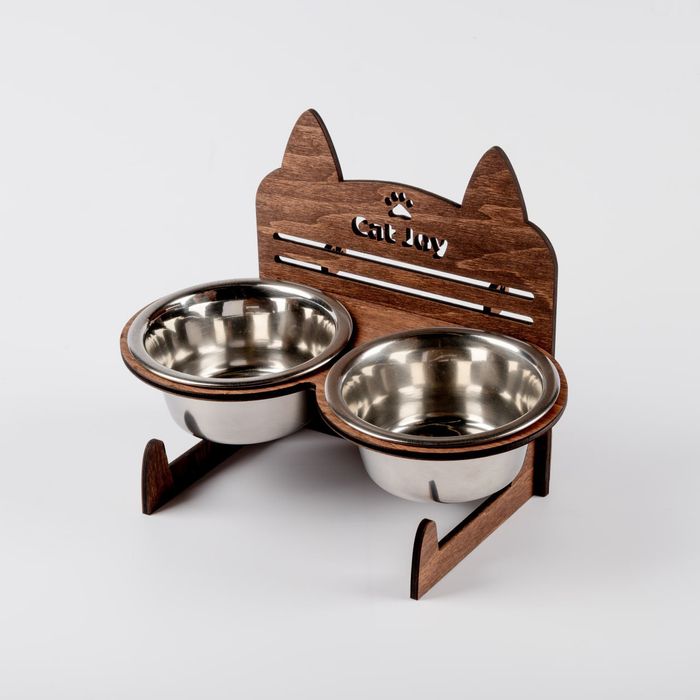 Кормушка для кота з мисочками Cat Joy