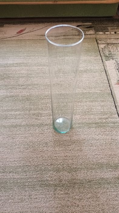 Szklany wazon 60 cm rura