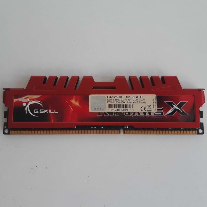 Memória G.Skill RipJawsX Desktop 8GB Ram DDR3 1600MHz PC3-12800U