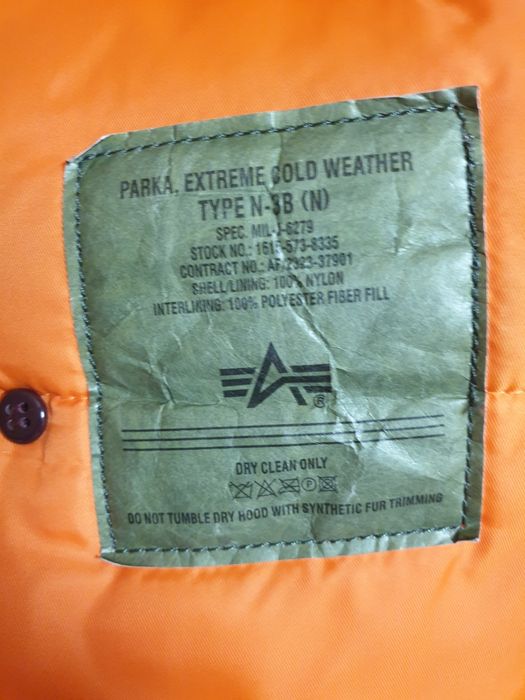 Парка зимняя куртка Аляска N-3 B от Alpha Industries