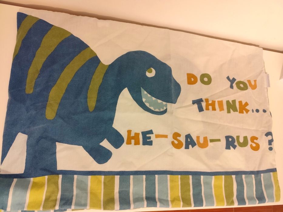 Conjunto Capa de edredão - tema Dinossauros