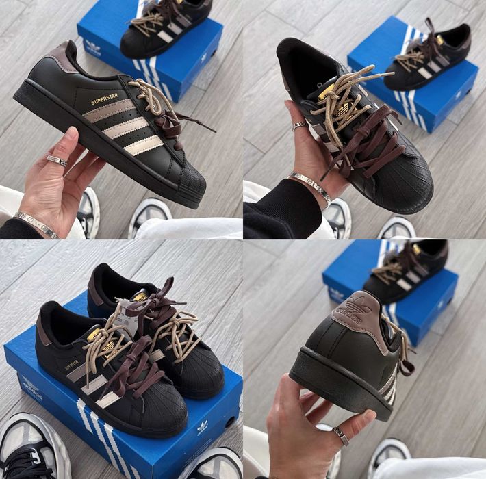 Жіночі кросівки Adidas Superstar Custom Laces Black 36-40 Хіт Осені! Топ