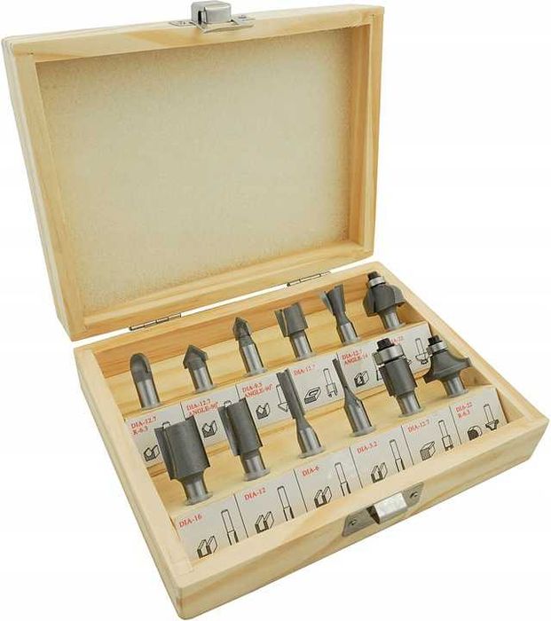 Frezy Kształtowe Do Drewna 12el. Wiertarka VERKE