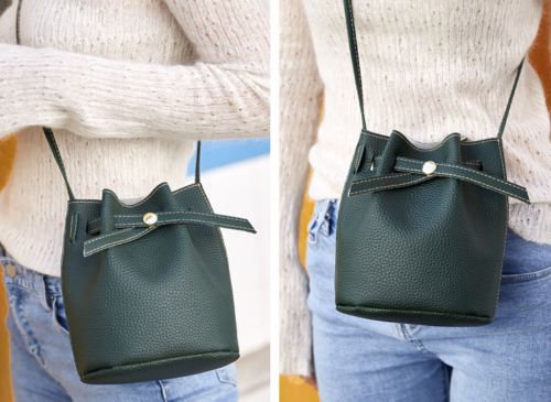 Mala Carteira Saco Mini Verde Escuro Nova