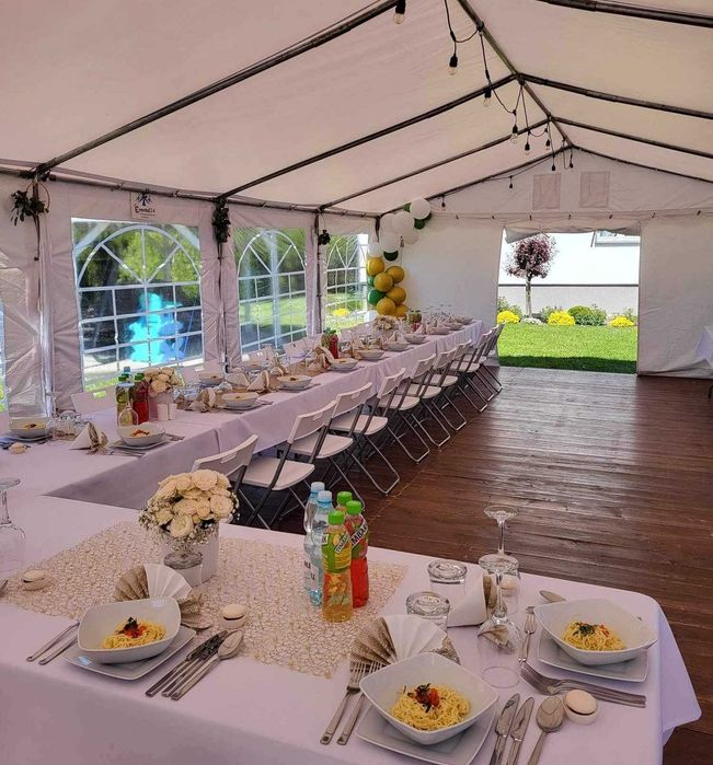 Wynajem Namiotów, podłoga drewniana - namioty na wesela, komunie