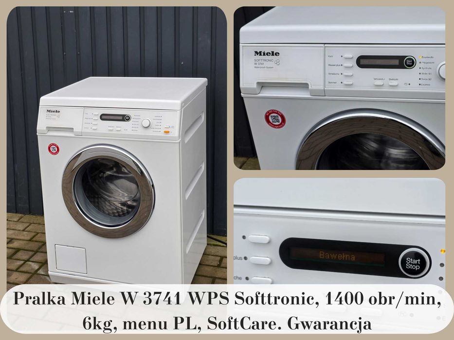 Pralka Miele W 3741 WPS Softtronic, 1400 obr/min, 6kg,menu PL,SoftCare