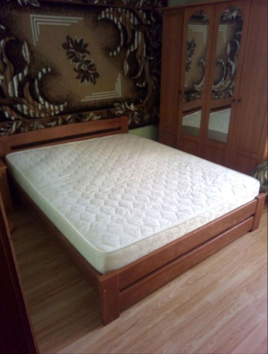 Міцне дерев'янне ліжко  | Безкоштовна доставка самовивозом