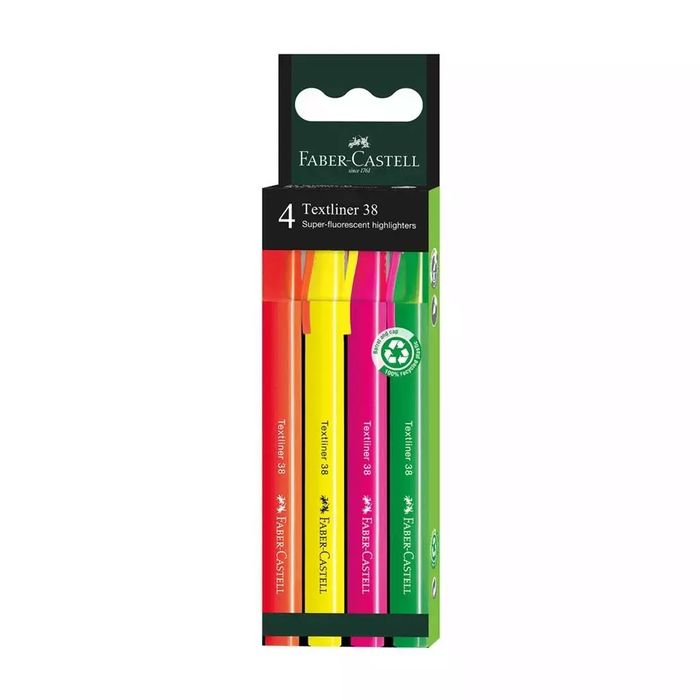 Zakreślacz 4 Kolory Faber Castell. Nowy Produkt