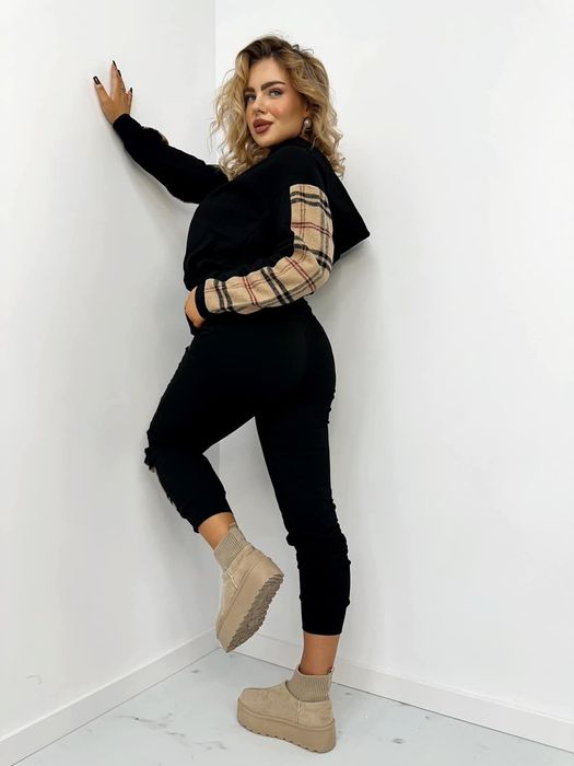 Lil Glam kultowy komplet dresowy krata rozmiar L/XL Jakość premium