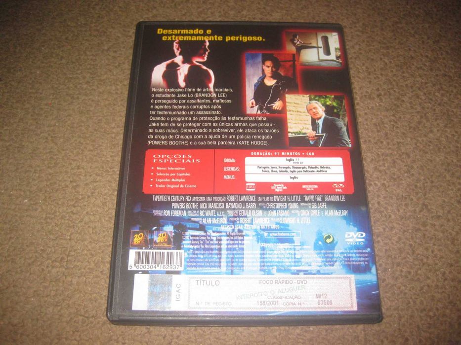 DVD "Fogo Rápido" com Brandon Lee