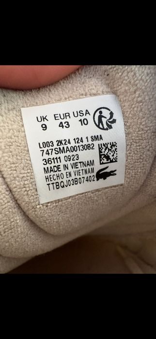 Sapatilhas Lacoste Originais - Excelente Estado - tamanho 43