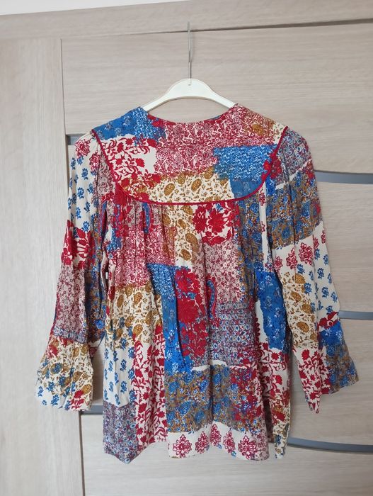 Bluzka boho, bluzka koszulowa, bluzka retro vintage, r. S