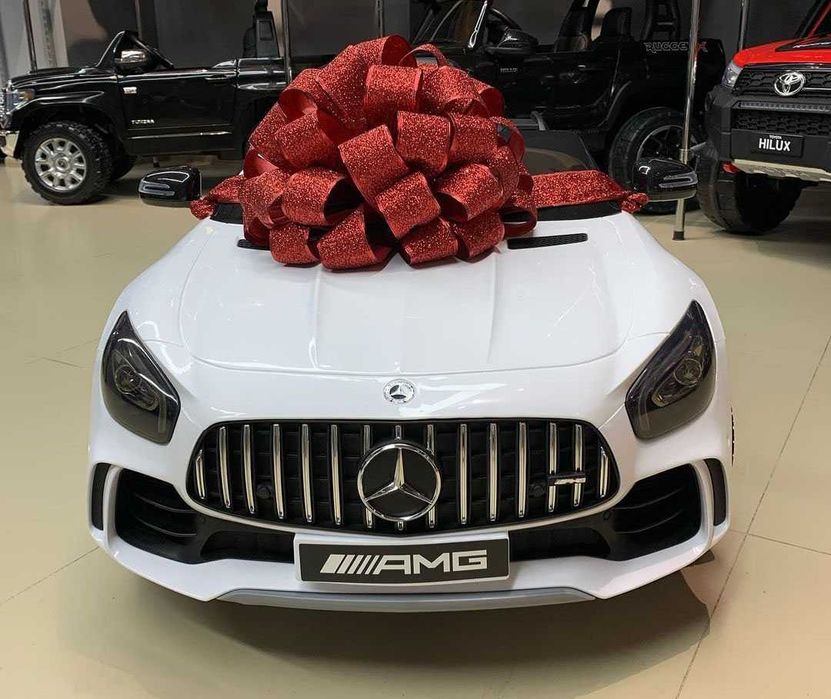 Biały Mercedes GTR autko na akumulator samochód 12V