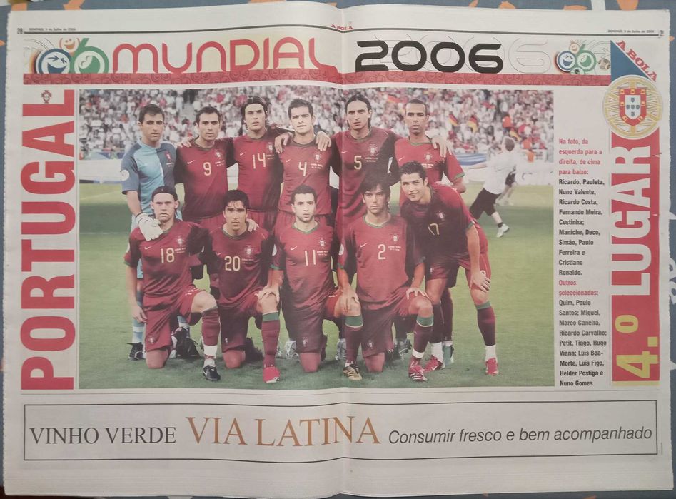 7 jornais A Bola Portugal no mundial 2006
