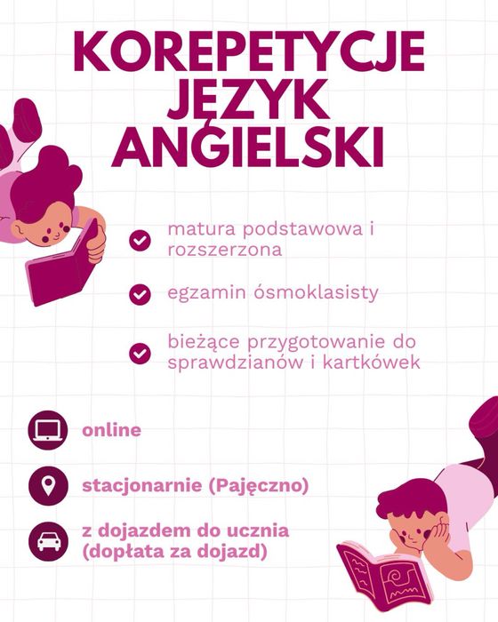 Korepetycje język angielski | szkola podstawowa i średnia | egzamin ósmoklasisty | matura