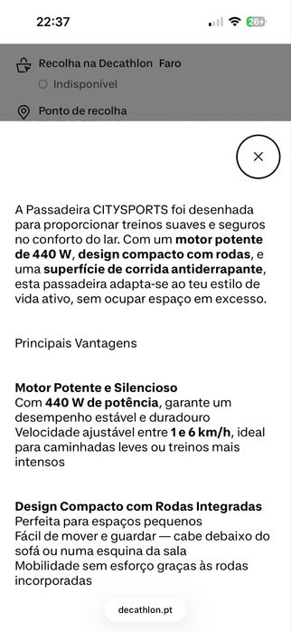 Passaseira compacta com 6 velocidades